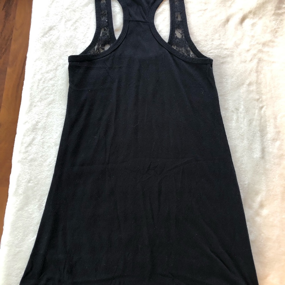Black sequin Razorback tank size S - Picture 2 of 4
